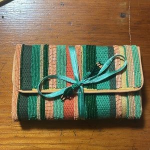 Anthro Beaded jewelry travel case